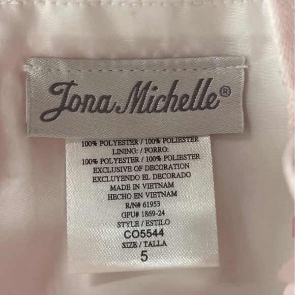 Jona Michelle Baby Girl Pink Floral Tulle Party Dress Sleeveless Sz 5 - Picture 7 of 7